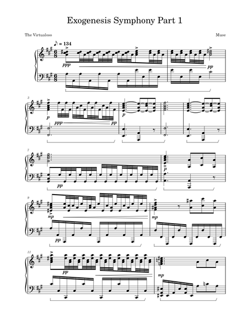 Exogenesis Symphony Part 1 - Muse Piano Cover
