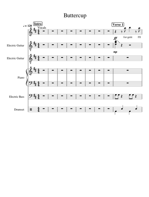 (WIP) Jack Stauber - Buttercup Band Arrangement