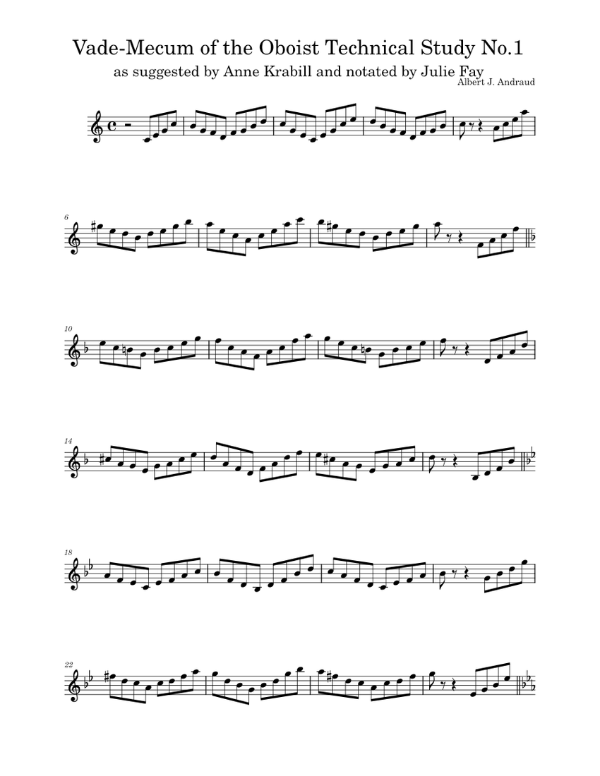 VadeMecum of the Oboist Albert J. Andraud Sheet music for Piano