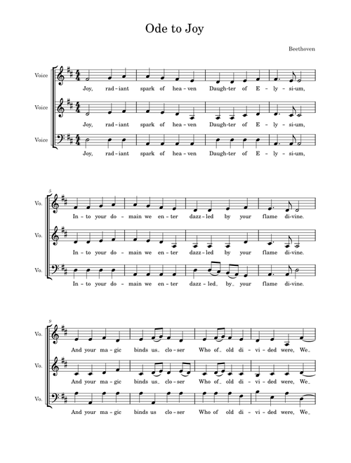 Ode To Joy – Ludwig van Beethoven