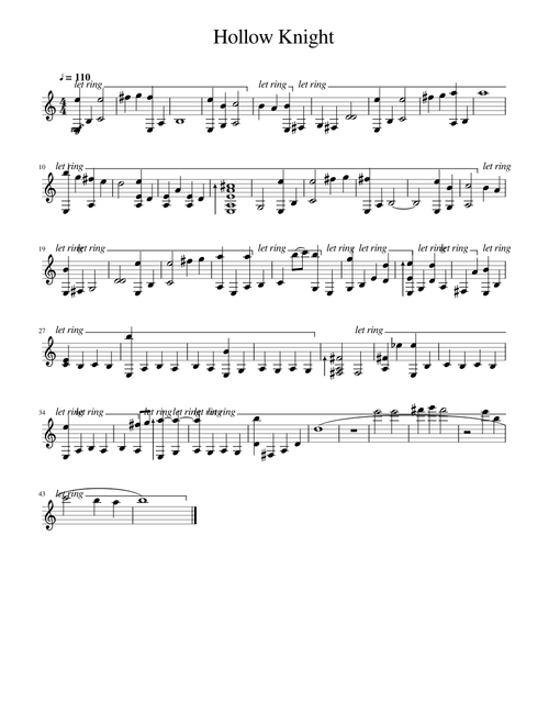 Hollow Knight - Main Theme Guitar Cover