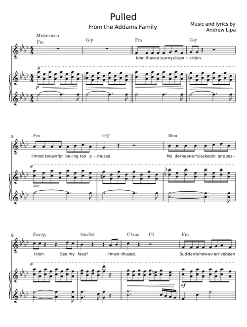 Pulled (from The Addams Family Musical) - Andrew Lippa