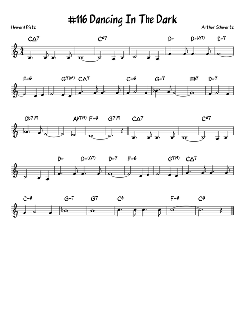 Dancing In The Dark (Arr. John Fries) - Bruce Springsteen (Lead Sheet - Fake Book)