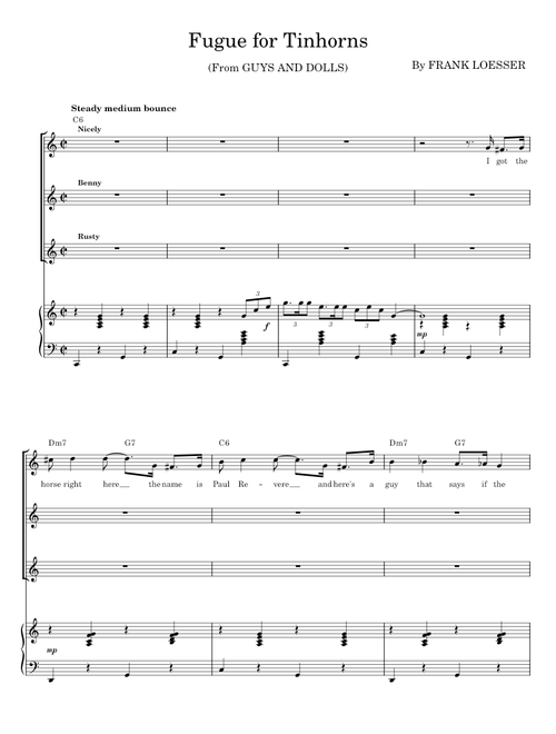 Fugue for Tinhorns - Frank Loesser