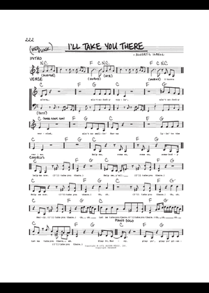 I'll Take You There (Lead sheet with lyrics and accompaniment