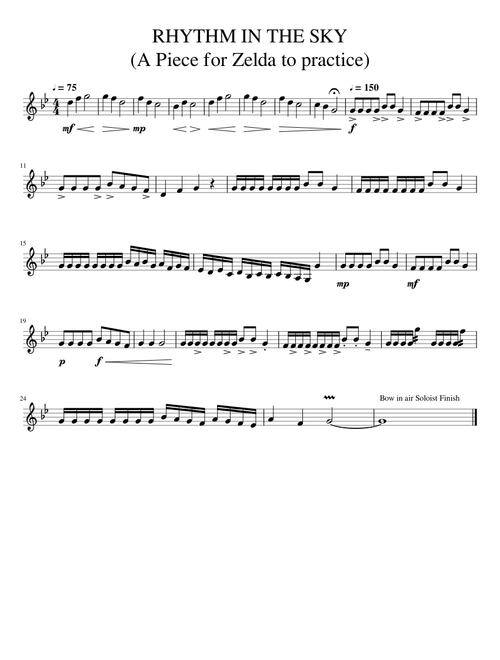 RHYTHM IN THE SKY (Violin Part)