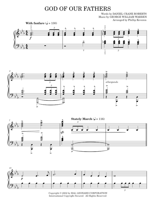 God Of Our Fathers - Daniel Crane Roberts (Piano Solo)
