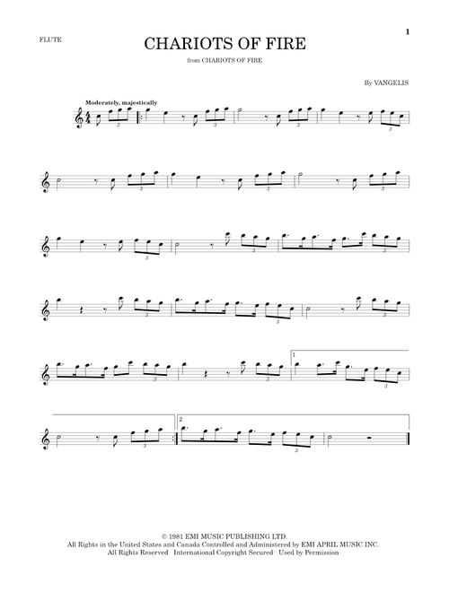 Chariots Of Fire - Vangelis (Flute Solo)