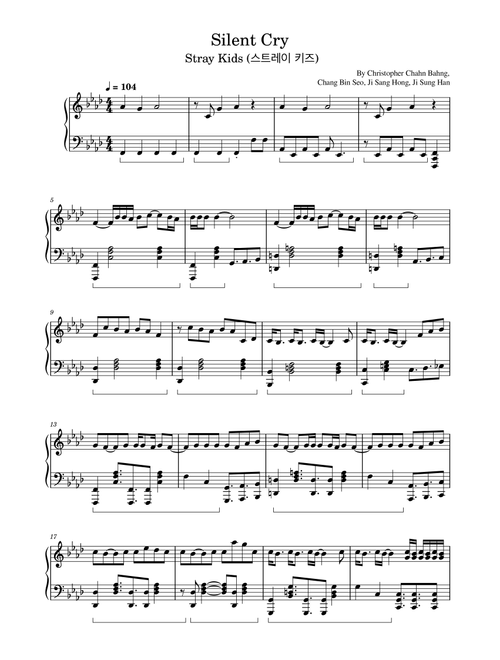Silent Cry (Arr. poon) - Stray Kids (Piano Solo)