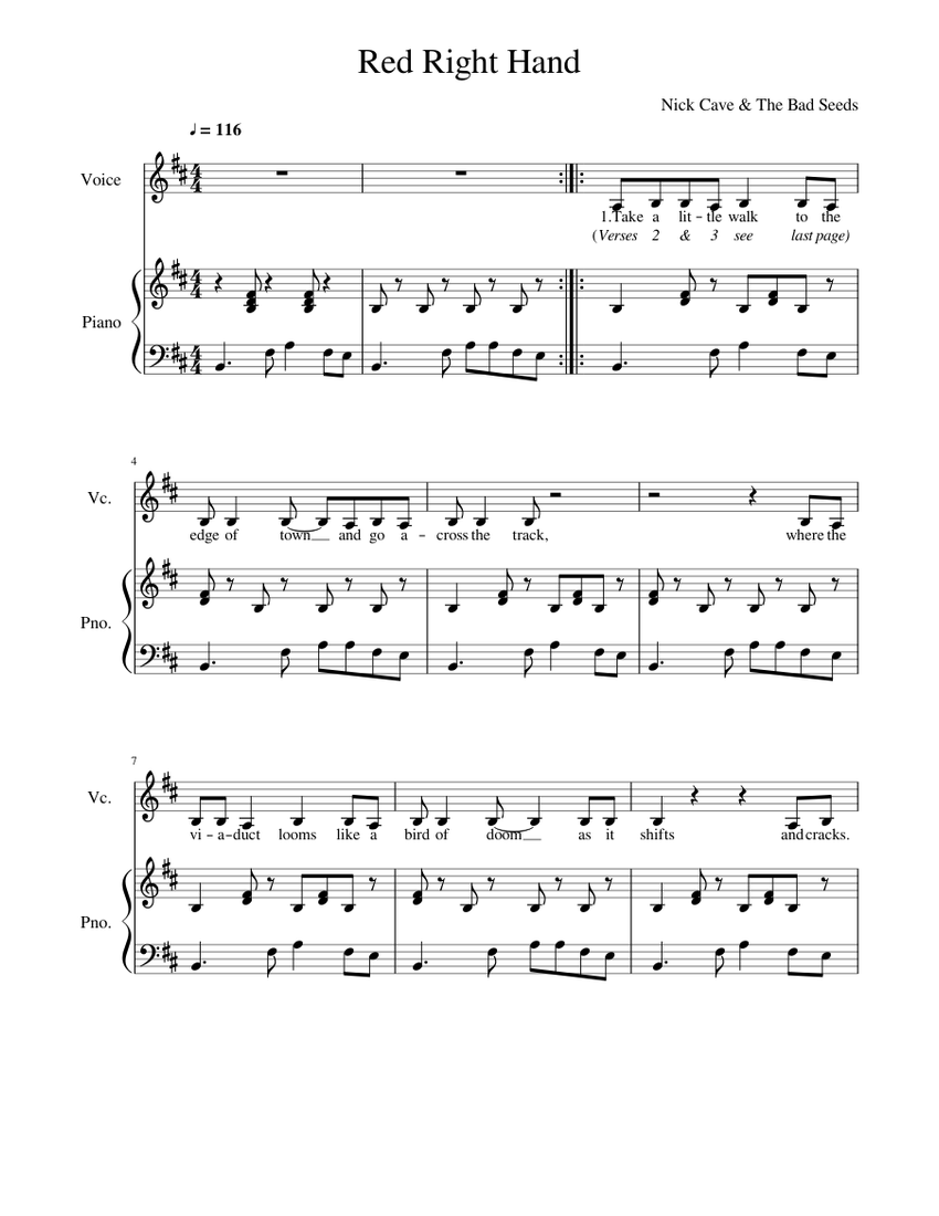Right hand melody top
