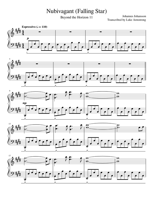 Nubivagant (Falling Star) | Beyond the Horizon 11 | Piano | Johannes Johansson
