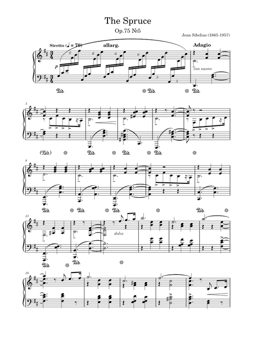 The Spruce, (Op. 75 No. 5) - Jean Sibelius