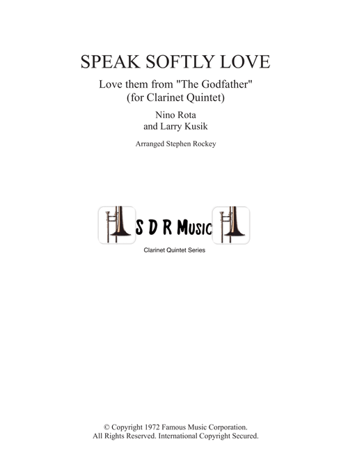Speak Softly Love (Arr. Stephen Rockey) - Nino Rota (Woodwind Ensemble)