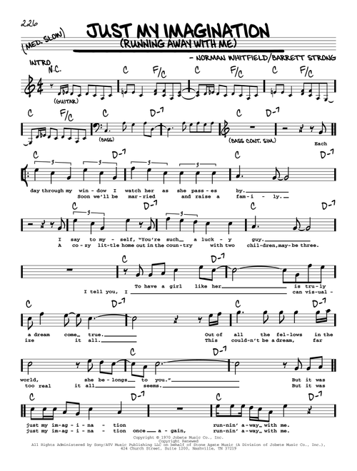 Just My Imagination (Running Away With Me) - The Temptations, Rolling Stones (Real Book - Melody-Chords)