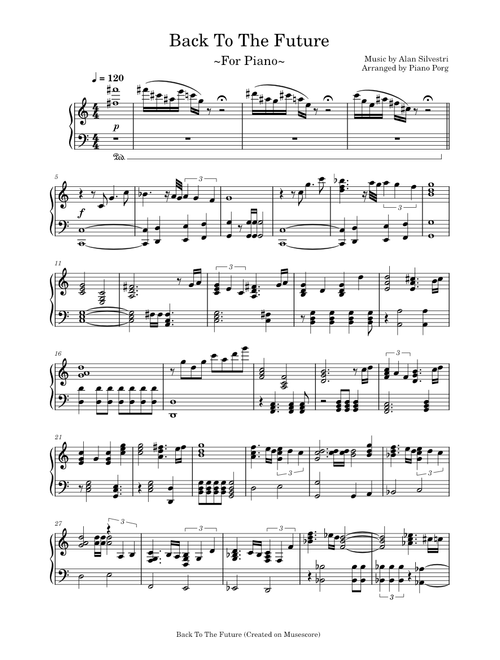 Back To The Future (Main Theme) – Alan Silvestri ~Piano~