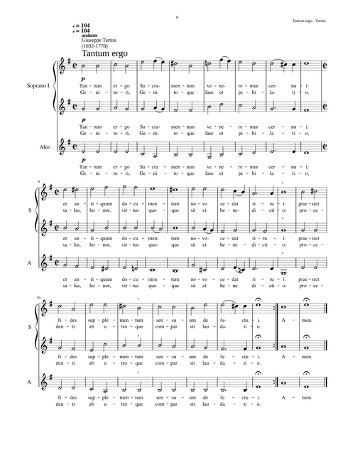 Tantum ergo - Giuseppe Tartini
