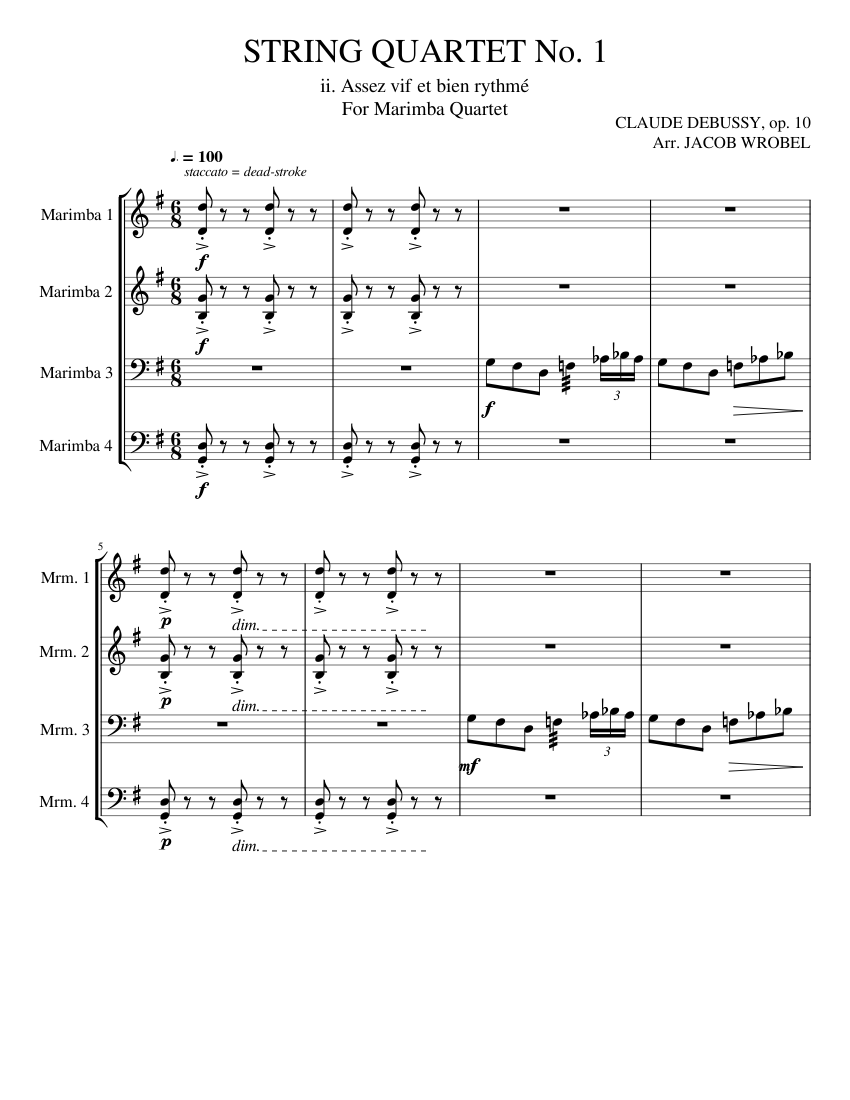 【中古】 Debussy ドビュッシー / 10 Strings Guitar piano Works: Miolin G Debussy Quartet G Minor Op. 10 Sheet Music