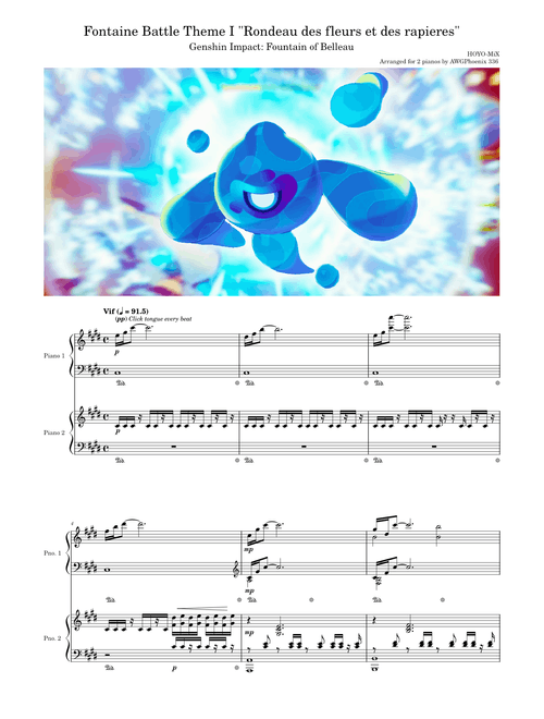 Rondeau des fleurs et des rapieres – HOYO-MiX (2 piano)