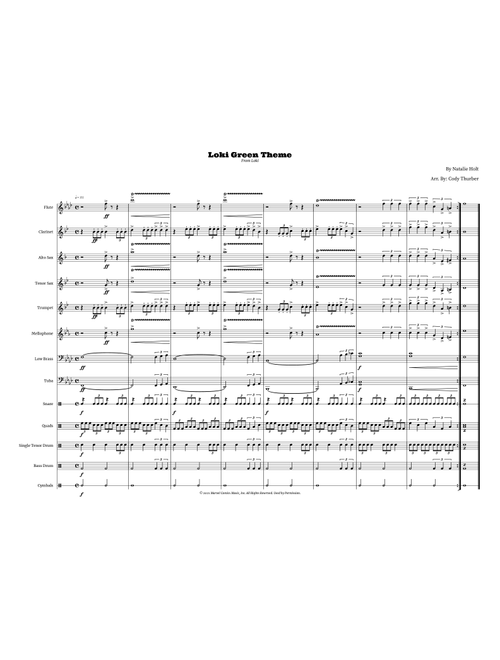 Loki Green Theme (Arr. Cody Thurber) - NATALIE HOLT (Marching Band)