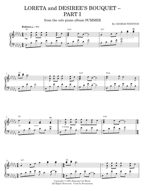 George Winston sheet music by abbyh0610 | Play, print, and