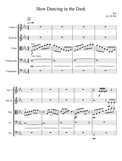 Slow Dancing in the Dark for String Orchestra