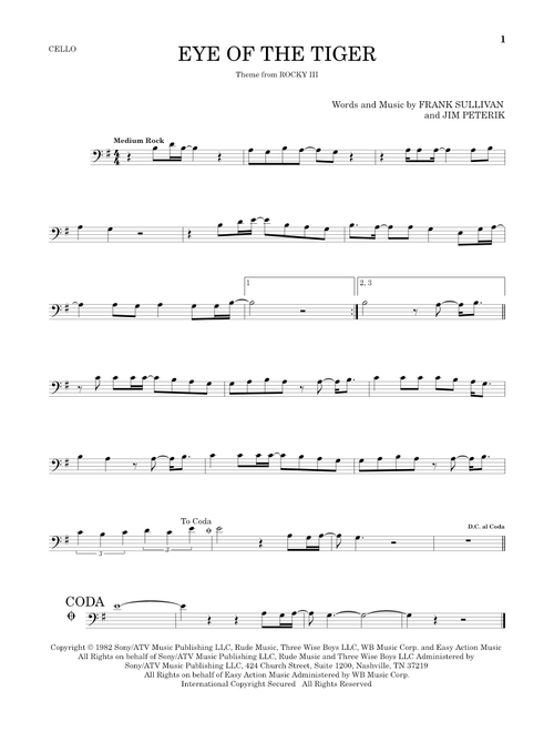 Eye Of The Tiger - Survivor (Cello Solo)