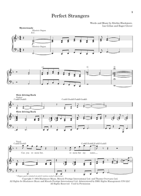 Free Perfect Strangers by Deep Purple sheet music | Download PDF