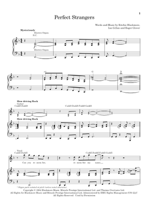 Play Official version of Perfect strangers Sheet Music by Deep