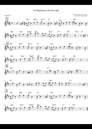 Play Official version of I'm Beginning to See the Light Sheet