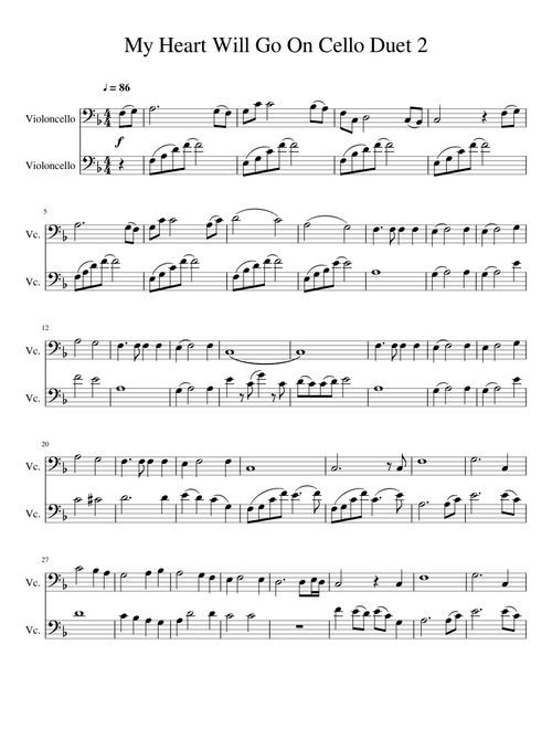 My Heart Will Go On Cello Duet 2