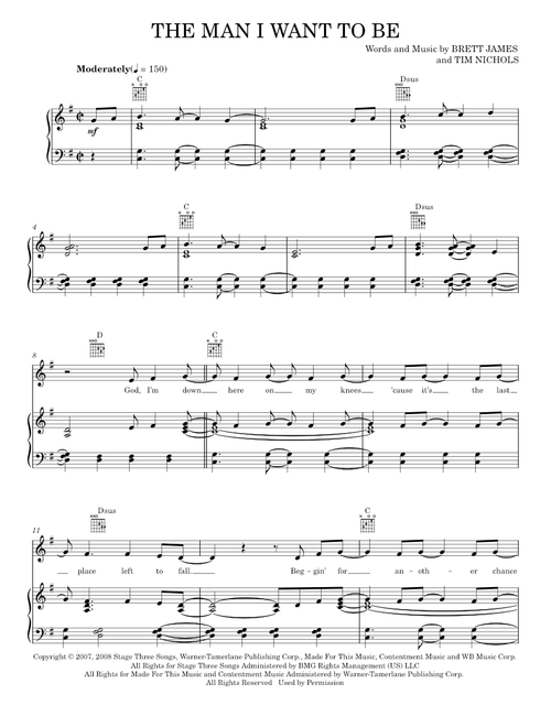The man i want to be - Chris Young (Piano-Vocal-Guitar)