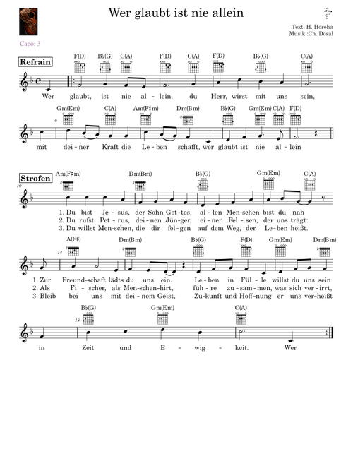 Wer glaubt ist nie allein – Religious Song