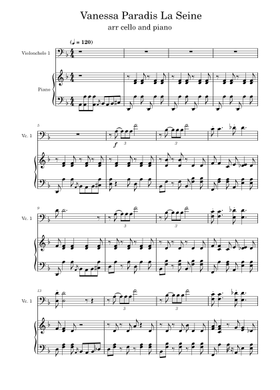 ヴァネッサ パラディ ヴァリアシオン 楽譜 Free Vanessa Paradis sheet music | Download PDF or print on