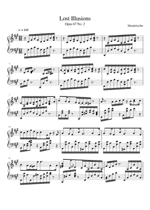 Lieder Ohne Worte No. 6, Op.62 – Felix Mendelssohn Sheet Music For