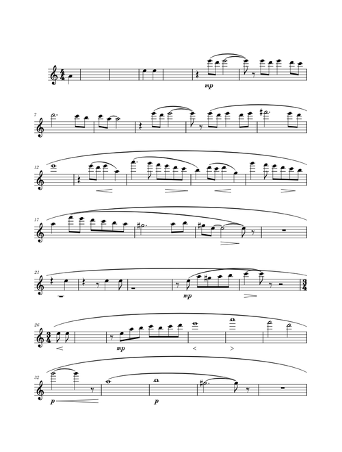 Rutter, Suite Antique, part flauta