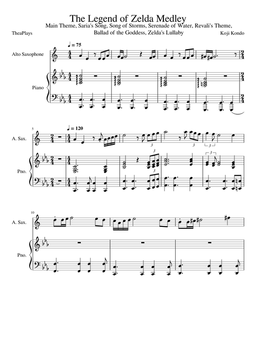 WIP! The Legend of Zelda Medley (Alto Sax and Piano duet)