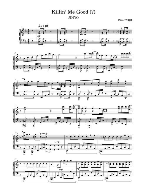 Killin' Me Good – Jihyo (Piano Arrangement(?))