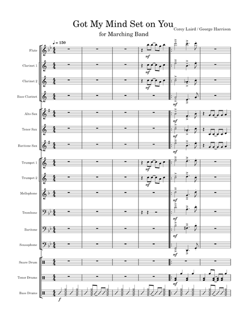 Got my Mind Set on You - for Marching Band