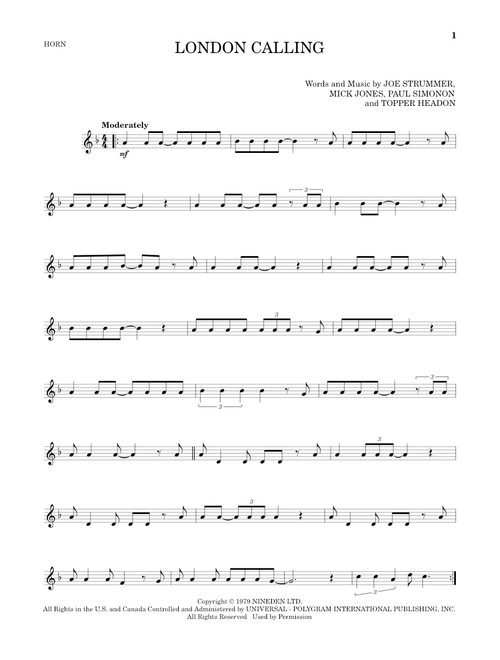 London Calling - The Clash (French Horn Solo)
