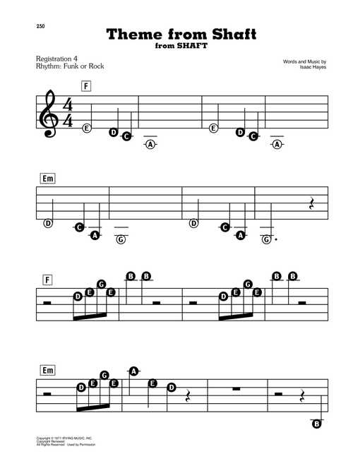Theme From Shaft - Isaac Hayes (E-Z Play Today)