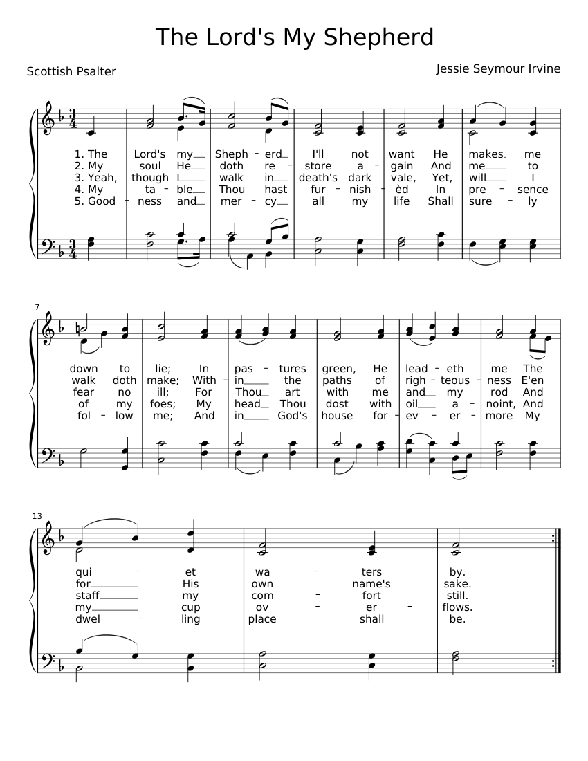 the-lord-s-my-shepherd-sheet-music-for-piano-solo-musescore