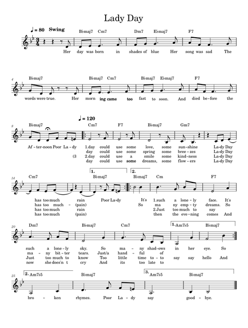 Lady Day - Bb