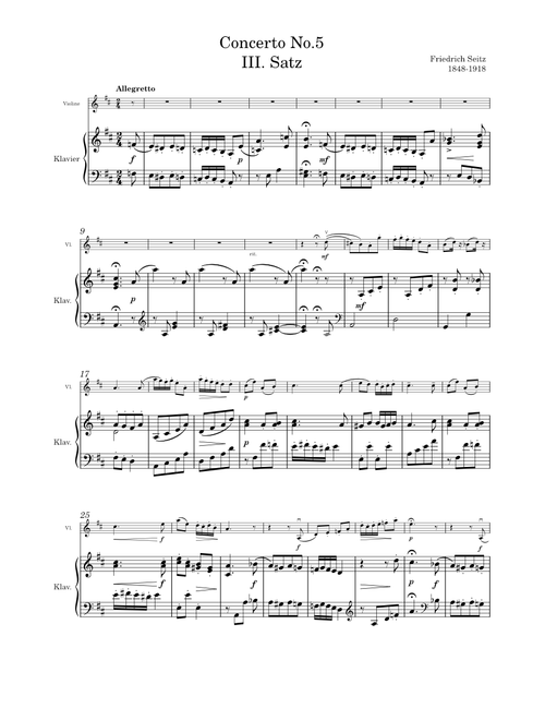 Concerto No.5 III – Friedrich Seitz