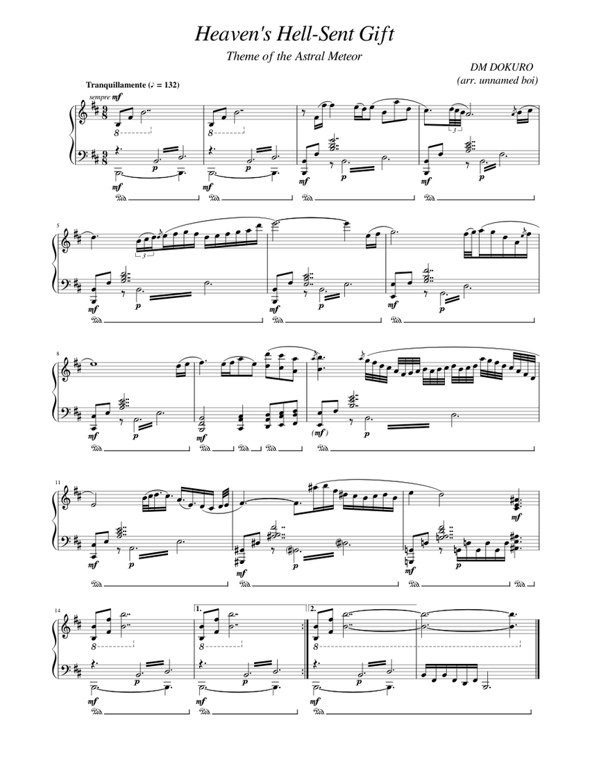 Calamity Mod Scrap | DM DOKURO - Heaven's Hell-Sent Gift | Piano