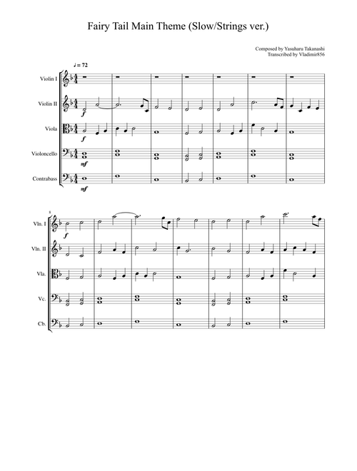 Fairy Tail Main Theme (Slow/Strings ver.)
