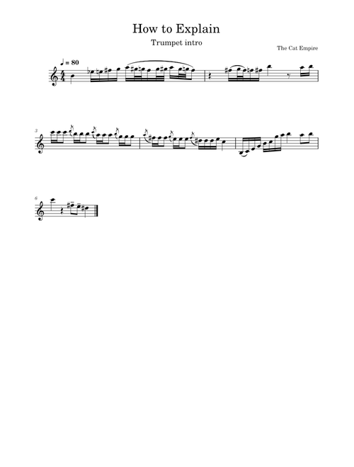 How to explain – The Cat Empire How to Explain (Trumpet intro) - The Cat Empire