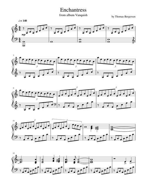 Two Step From Hell - Enchantress [Piano]
