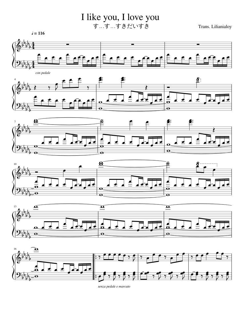 I like you, I love you (suki daisuki) [vocaloid song] (early