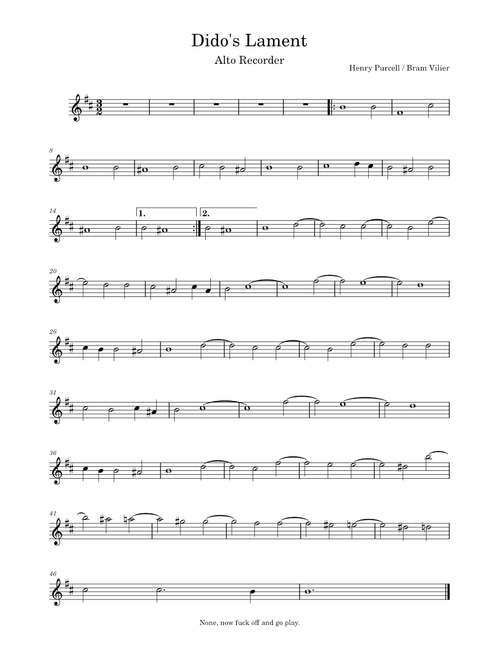 Dido's Lament – Henry Purcell