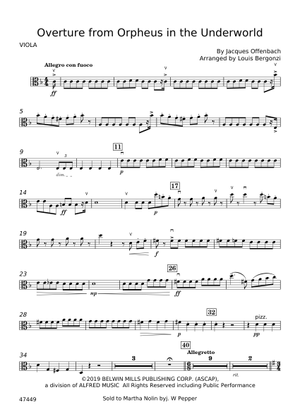 Overture from Orpheus in the Underworld – Jacques Offenbach Sheet Music ...